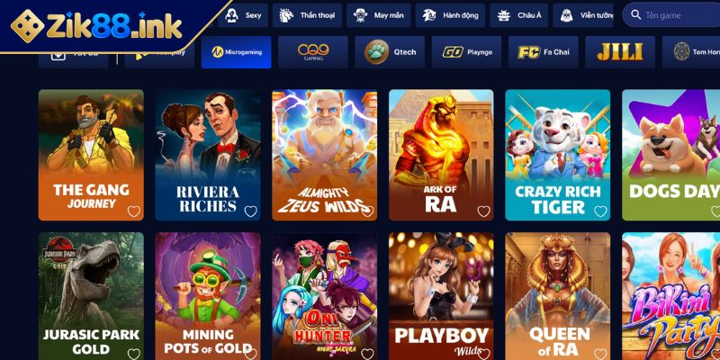 Nổ Hũ Microgaming ZIK88 Giải Mã Sảnh Game Đẳng Cấp Thưởng Lớn 1 Khám phá thế giới nổ hũ microgaming ZIK88